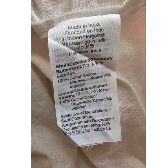 J.Crew Embroidered Flutter Sleeve Voile Tiered Midi Dress w/ Pompom Women Size 6 - Picture 8 of 9